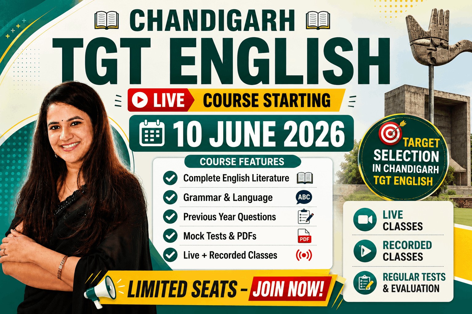 CHANDIGARH  TGT ENGLISH 2026