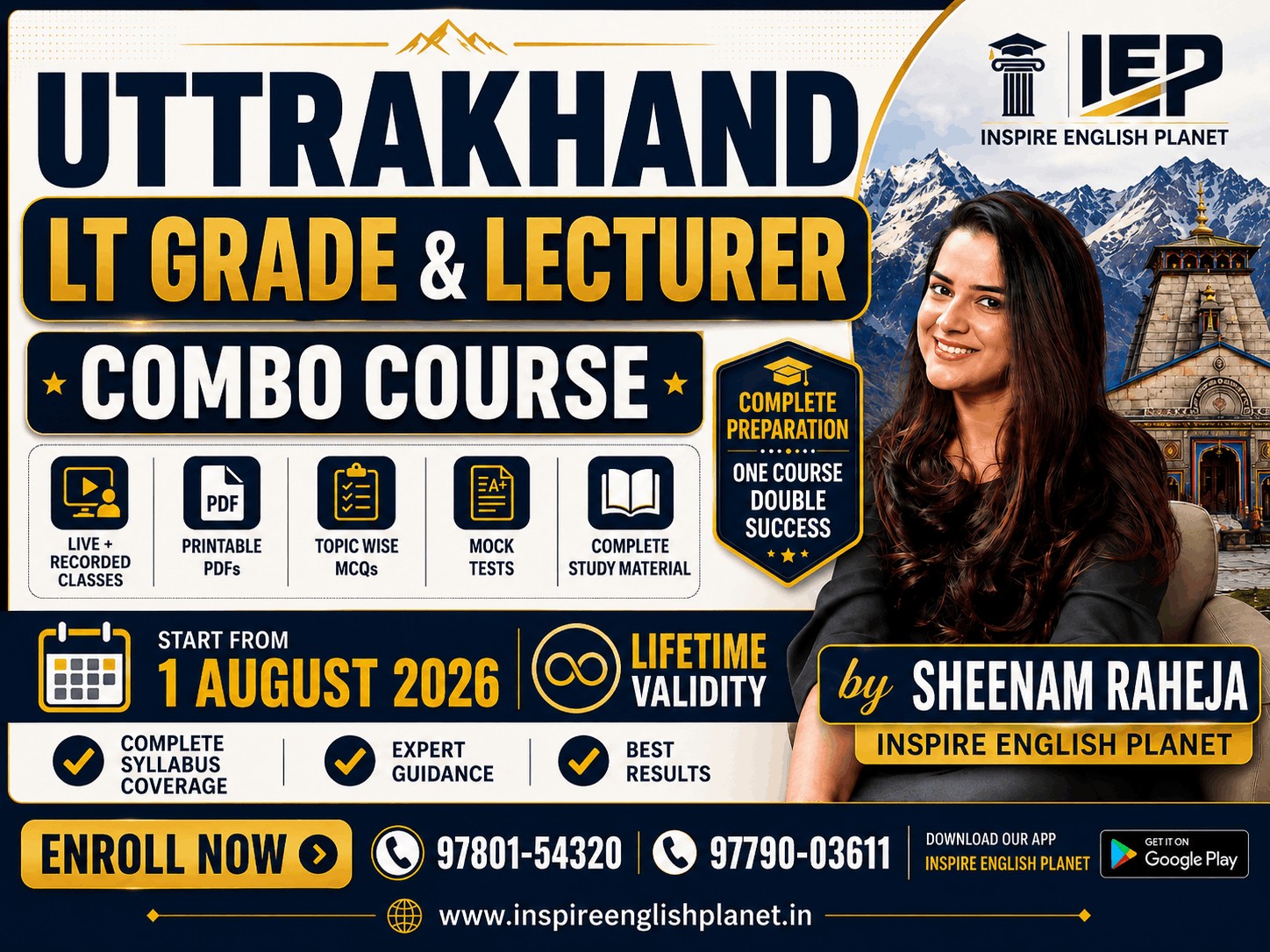 UTTRAKHAND (LT + LECTURER) COURSE   COMBO