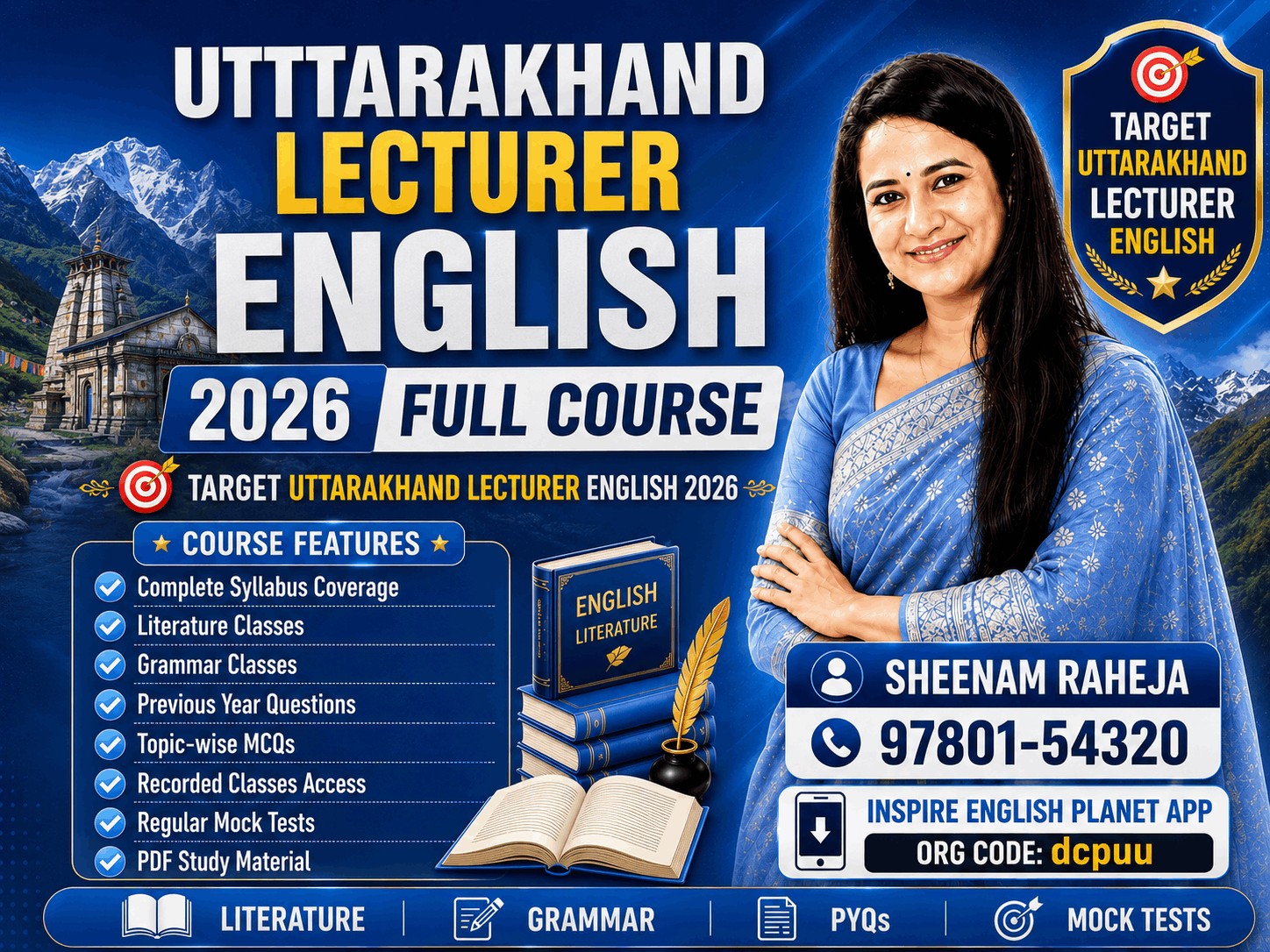 UTTRAKHAND LECTURER ENGLISH course
