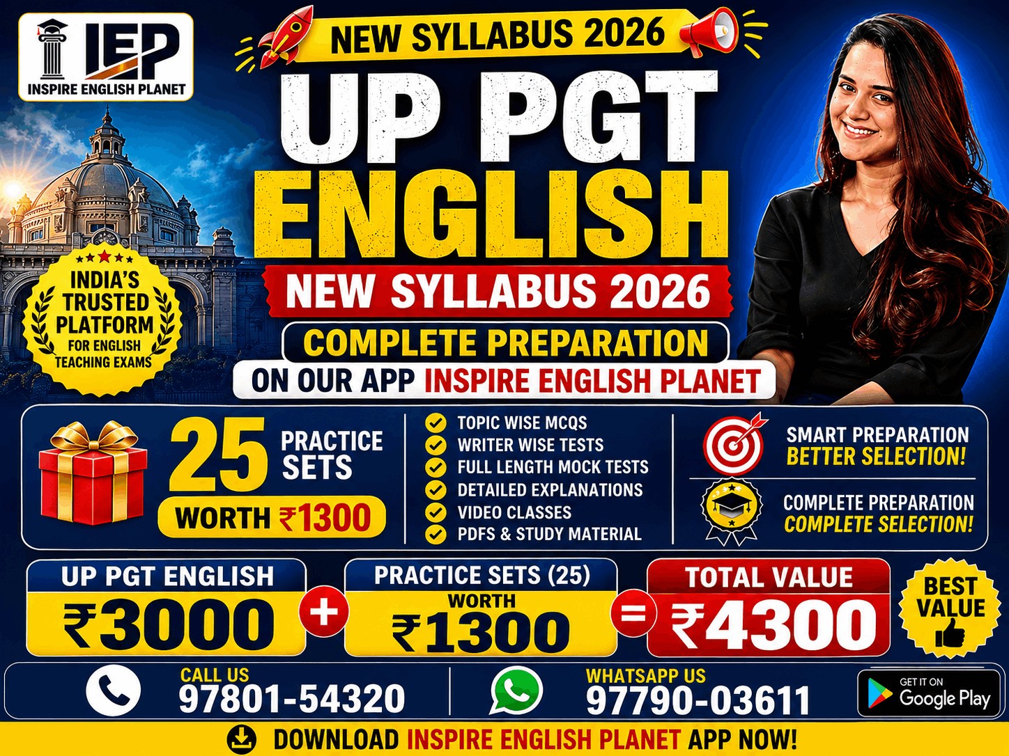 UP PGT ENGLISH + Practice sets (25)