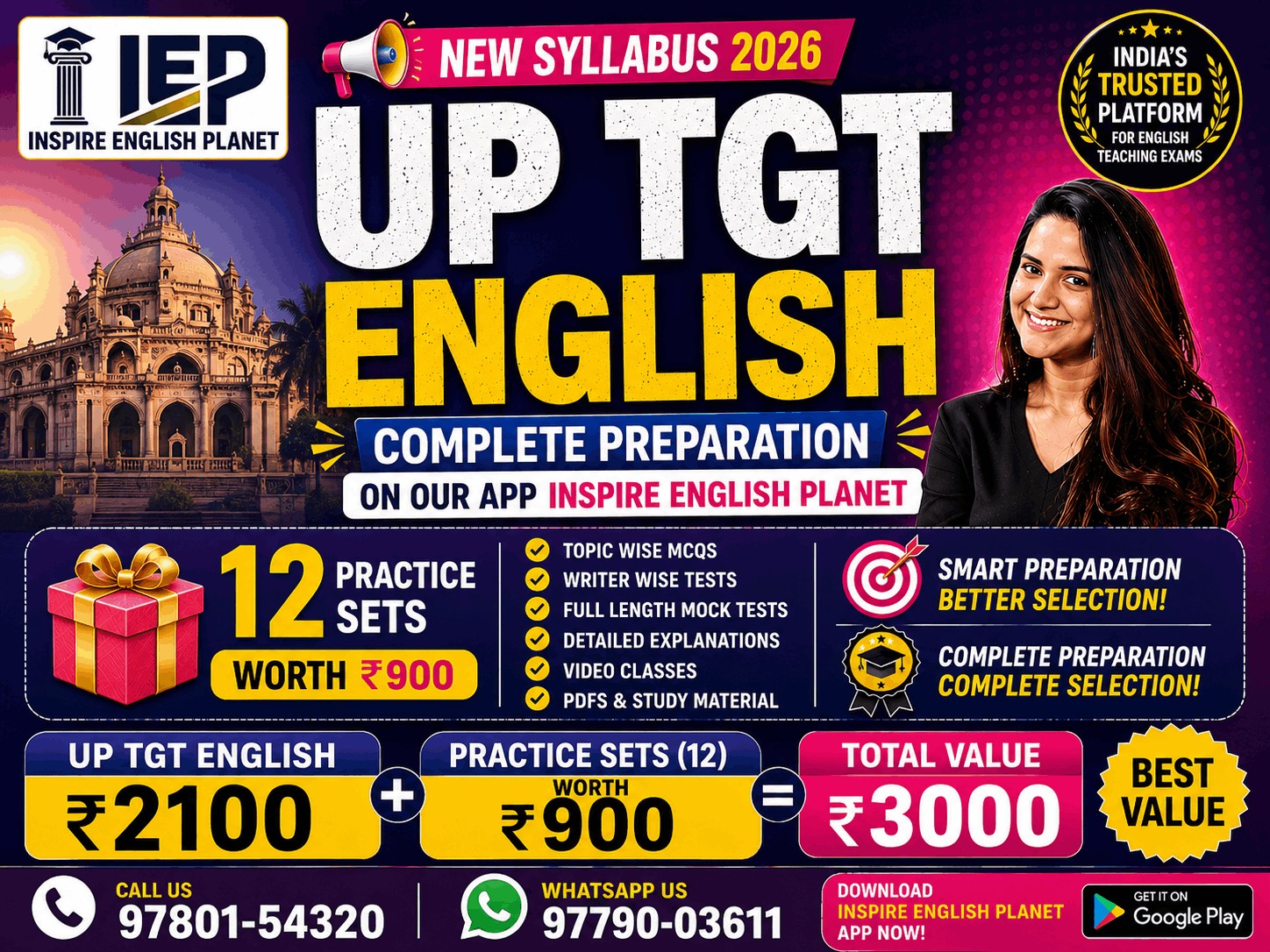 UP TGT ENGLISH + Practice sets (12)